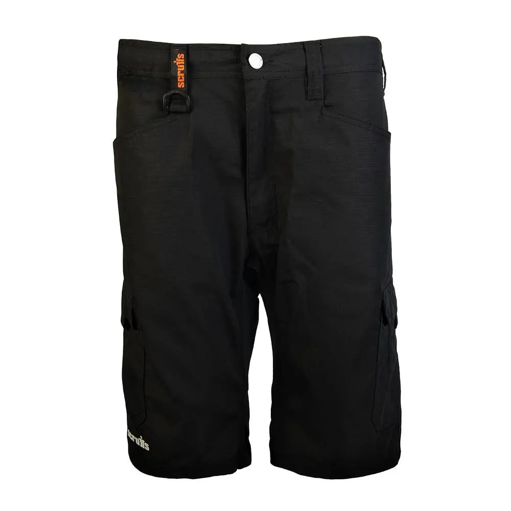 Scruffs Trade Flex Shorts Black - Choose Size  White Rose Tools