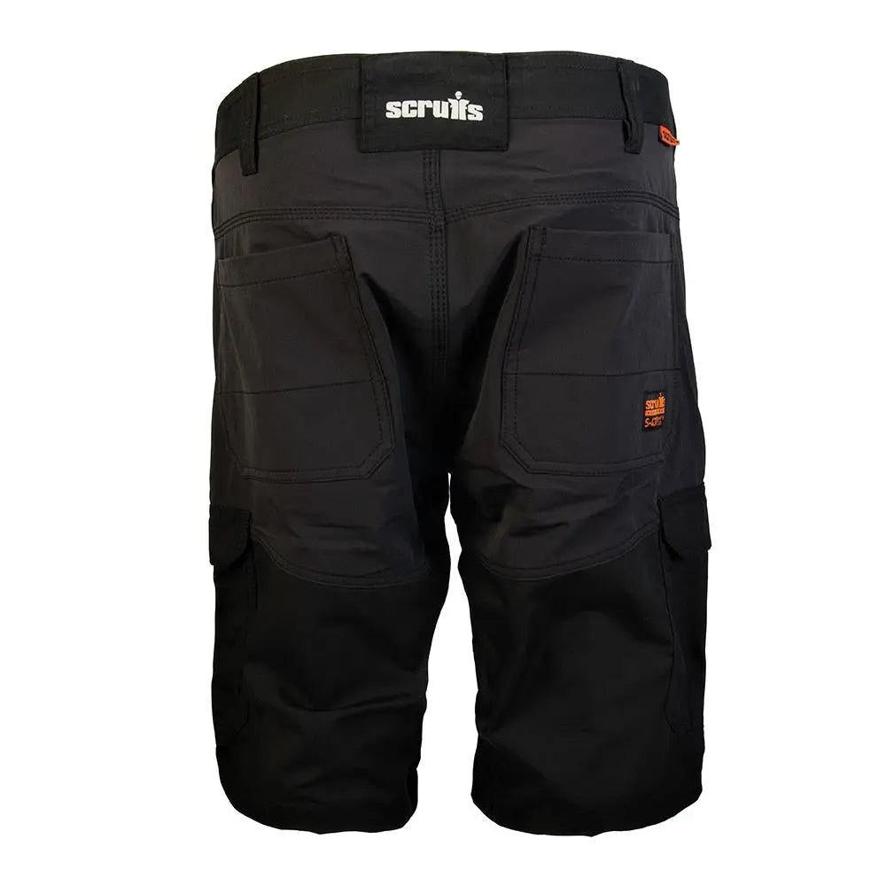 Scruffs Trade Flex Shorts Black - Choose Size  White Rose Tools