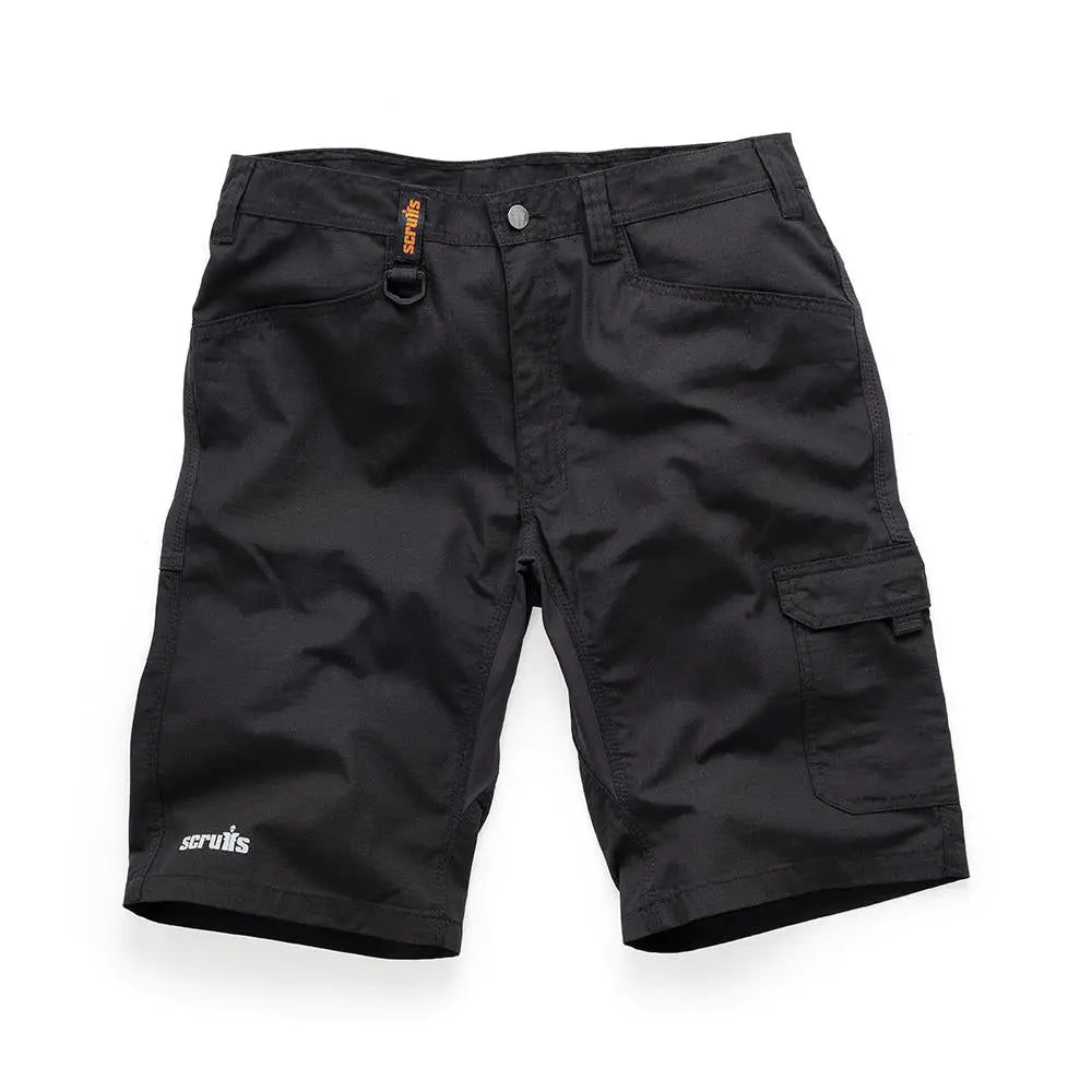 Scruffs Trade Flex Shorts Black - Choose Size  White Rose Tools