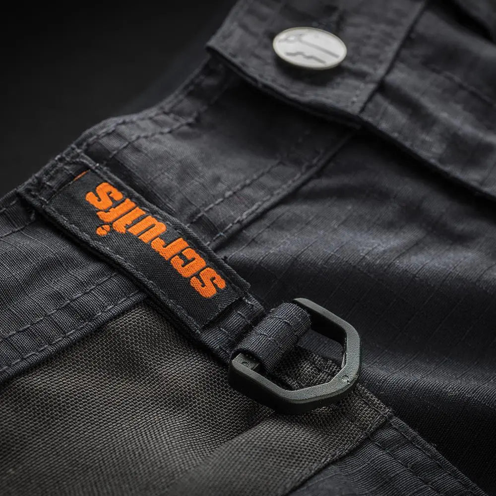 Scruffs Trade Flex Shorts Black - Choose Size  White Rose Tools