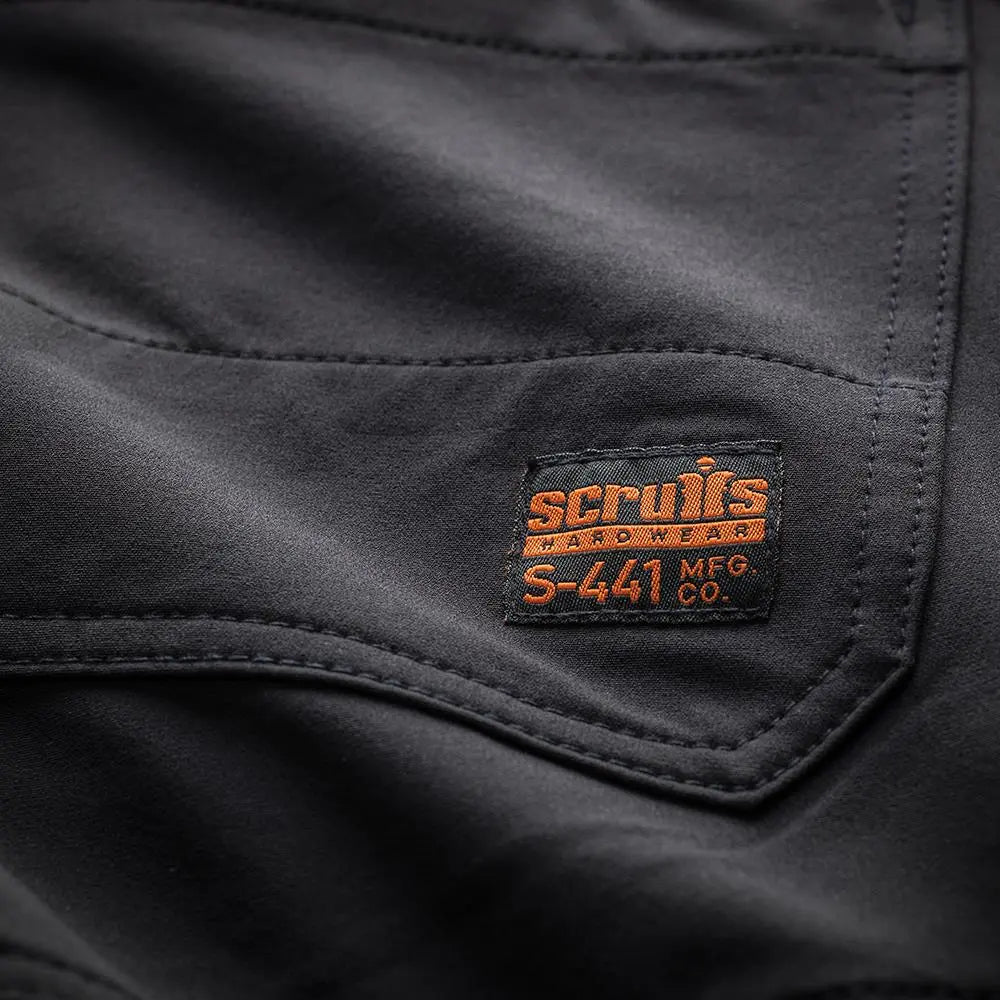 Scruffs Trade Flex Shorts Black - Choose Size  White Rose Tools