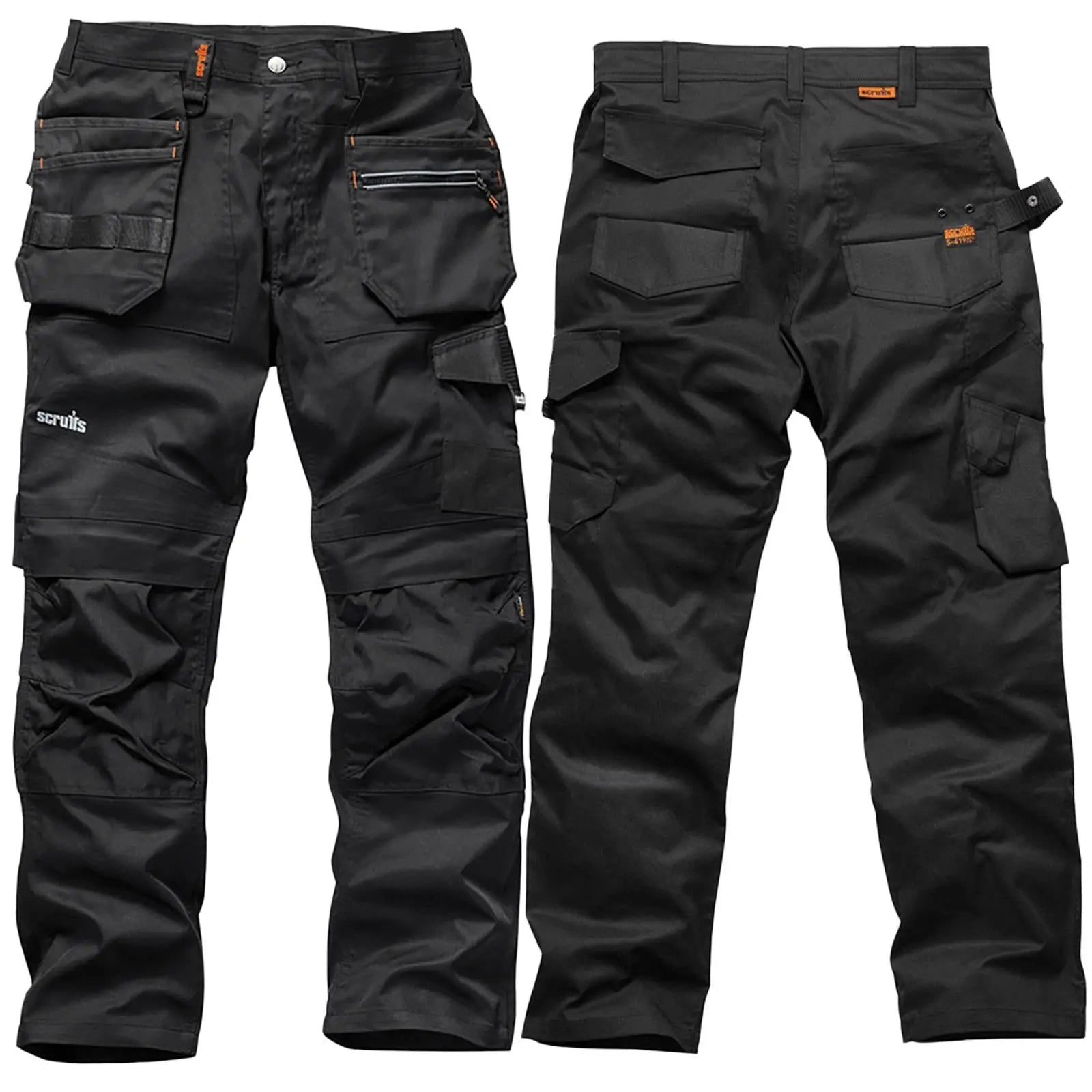 Scruffs Trade Flex Trousers Black - Choose Size  White Rose Tools