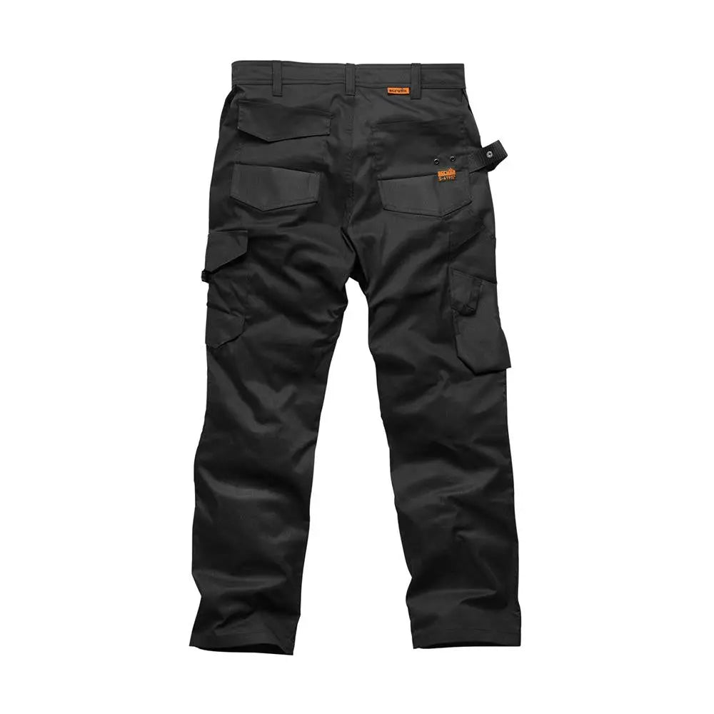 Scruffs Trade Flex Trousers Black - Choose Size  White Rose Tools