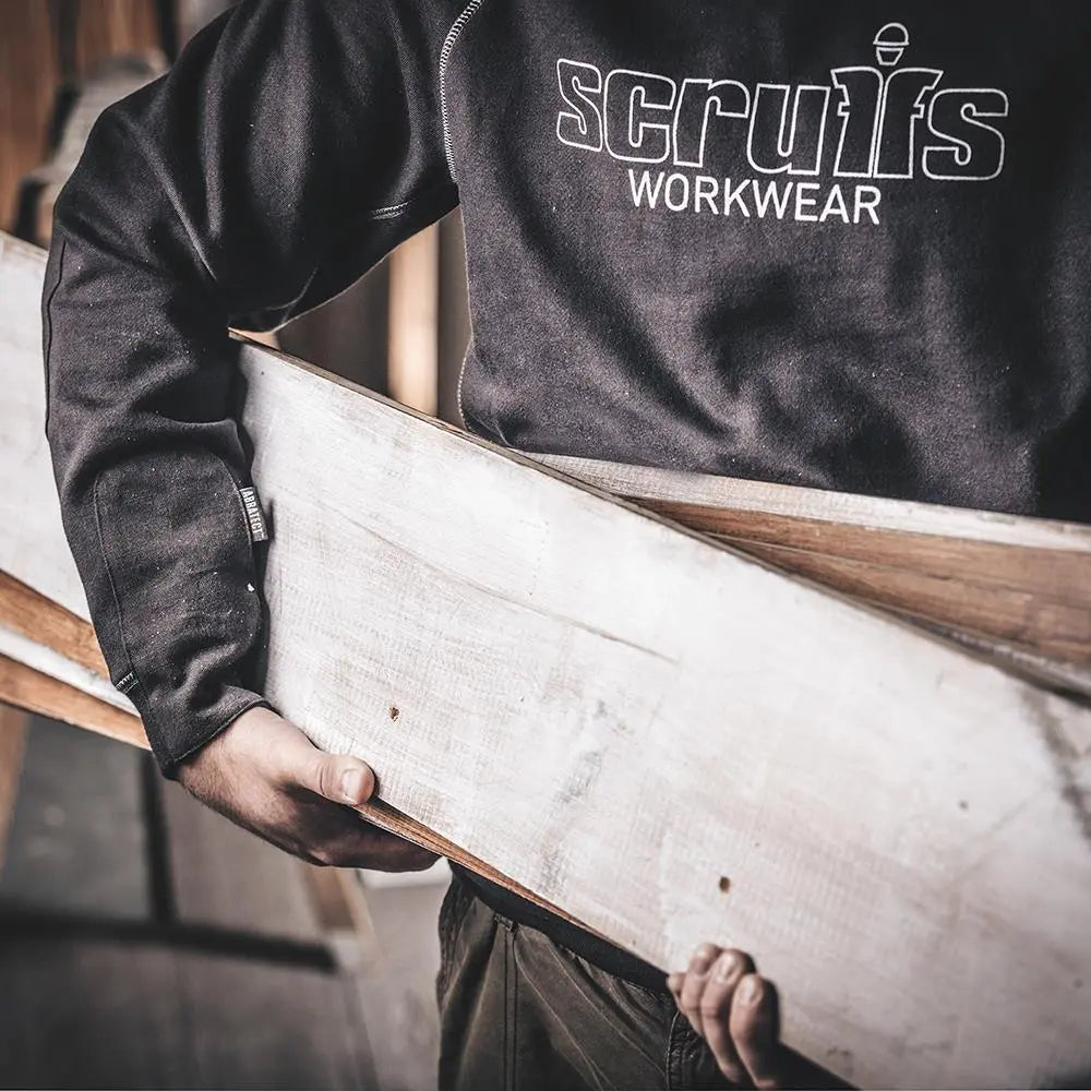 Scruffs Trade Hoodie Black - Choose Size  White Rose Tools