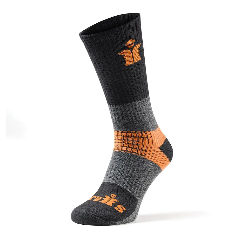Scruffs Trade Socks Black 3 Pack - Choose Size  White Rose Tools
