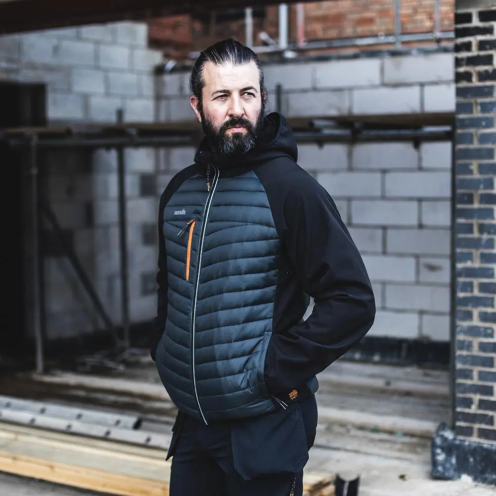 Scruffs Trade Thermo Jacket Black - Choose Size  White Rose Tools