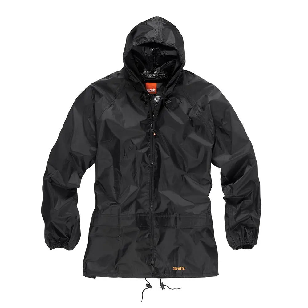 Scruffs Waterproof Suit Black XL T54560  White Rose Tools