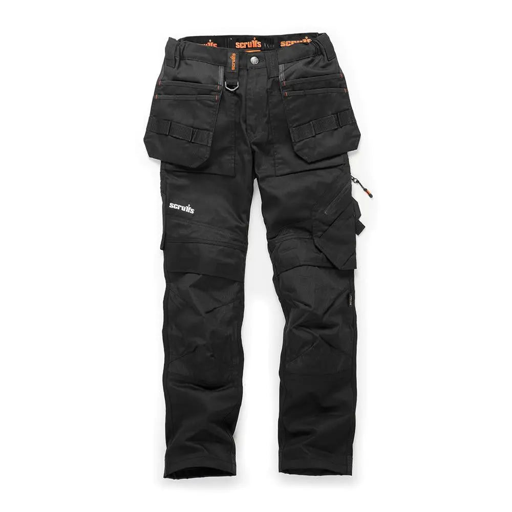 Scruffs Women's Trade Flex Holster Trousers Black - Choose Size  White Rose Tools