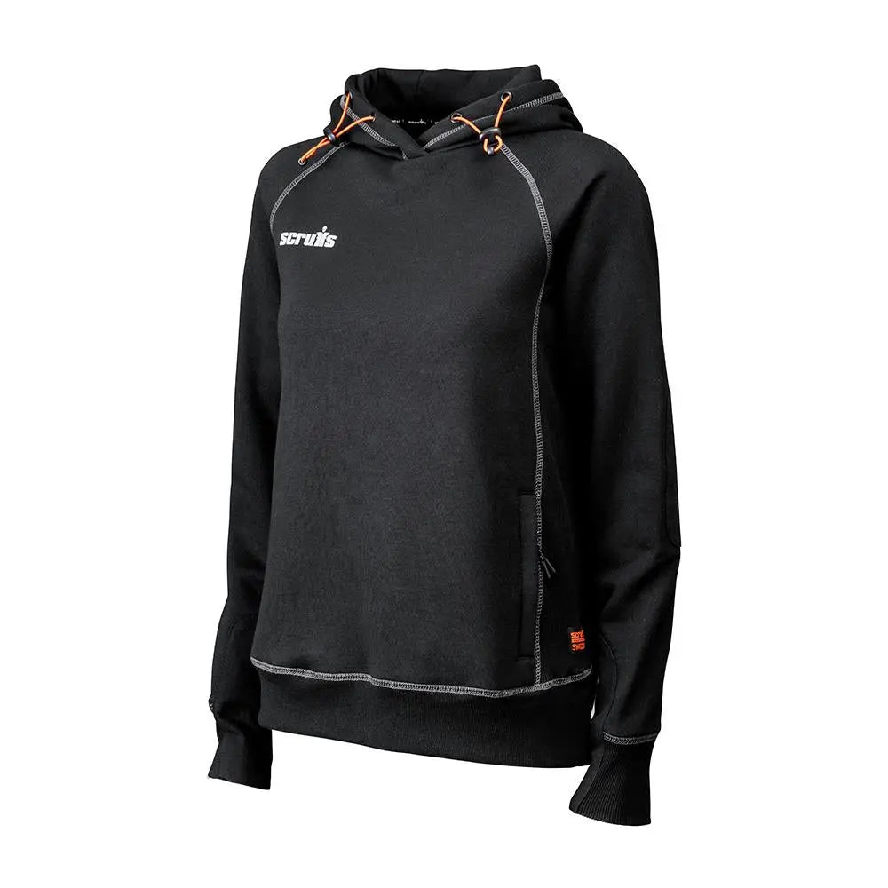 Scruffs Women's Trade Hoodie Black - Choose Size  White Rose Tools