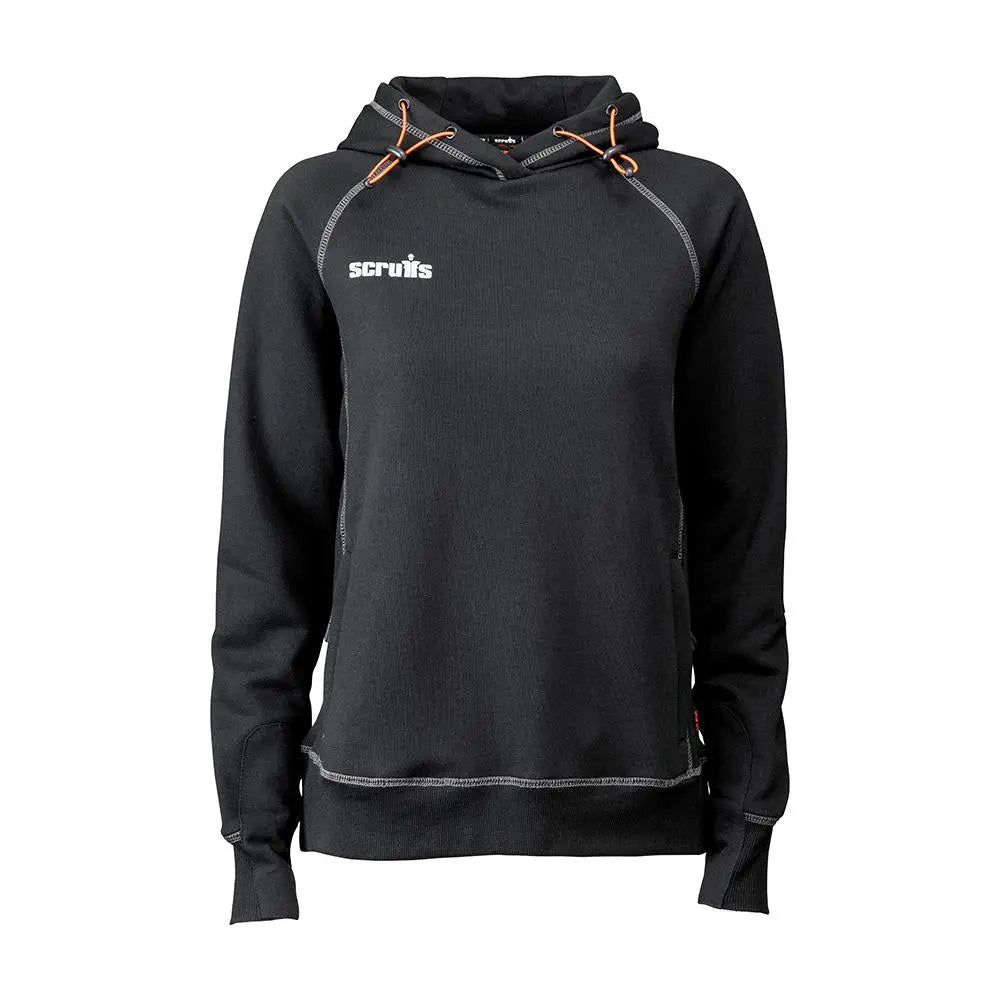 Scruffs Women's Trade Hoodie Black - Choose Size  White Rose Tools