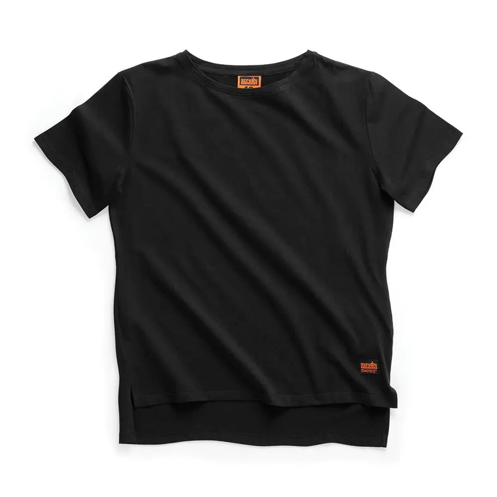 Scruffs Women's Trade T-Shirt Black - Choose Size  White Rose Tools