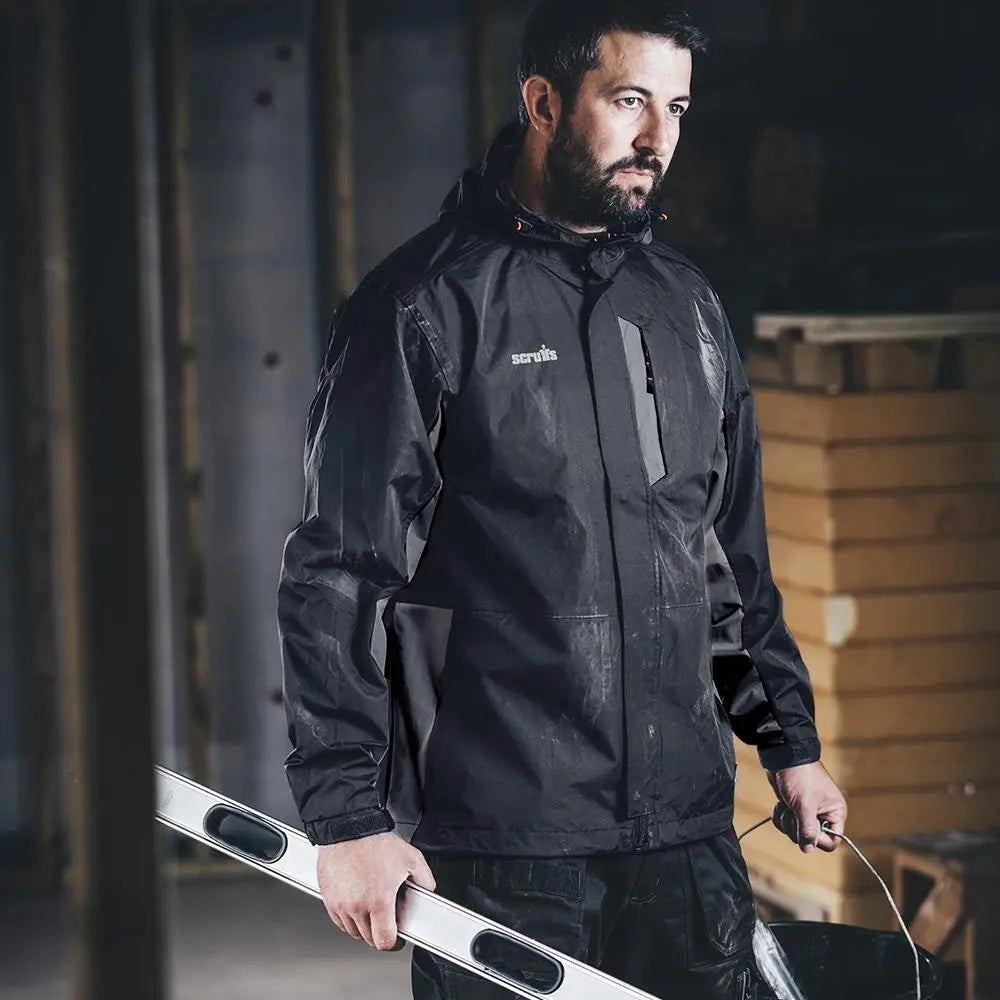 Scruffs Worker Jacket Black / Graphite XXL T54860  White Rose Tools
