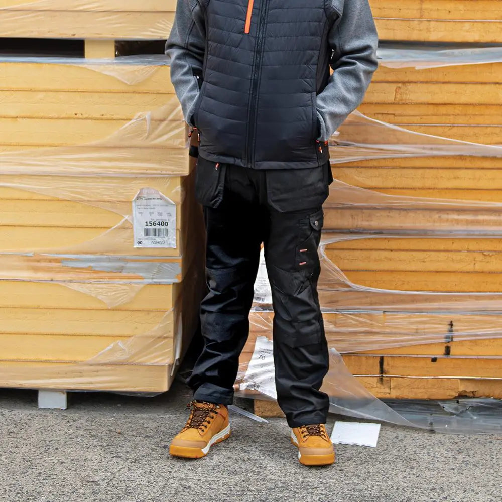 Scruffs Worker Plus Trousers Black - Choose Size  White Rose Tools