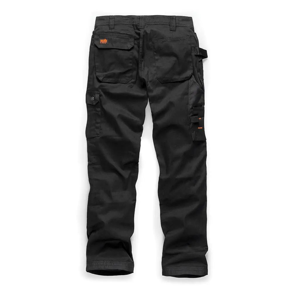 Scruffs Worker Plus Trousers Black - Choose Size  White Rose Tools