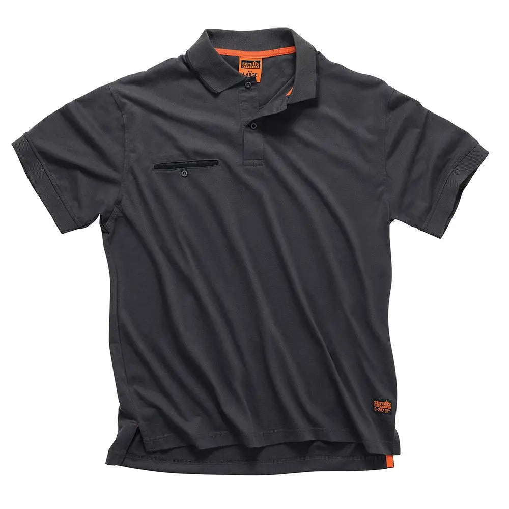 Scruffs Worker Polo Graphite L T54668  White Rose Tools