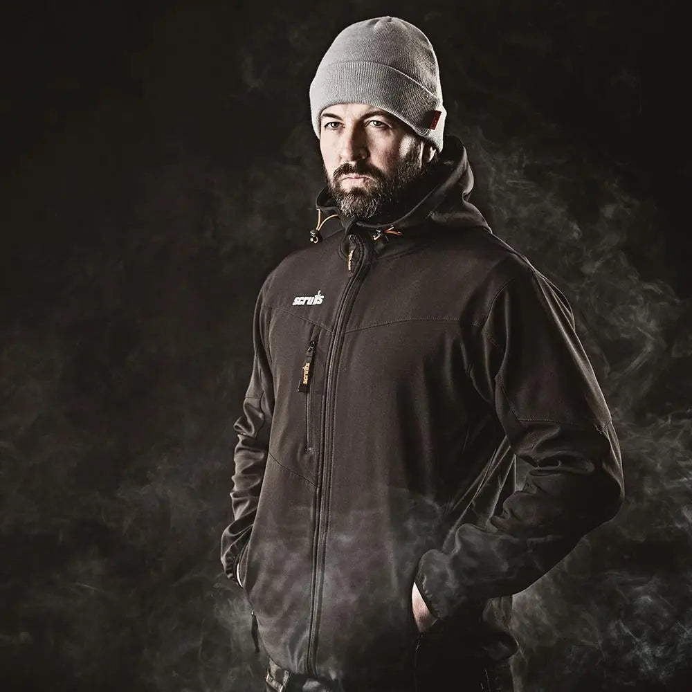 Scruffs Worker Softshell Jacket Black - Choose Size  White Rose Tools