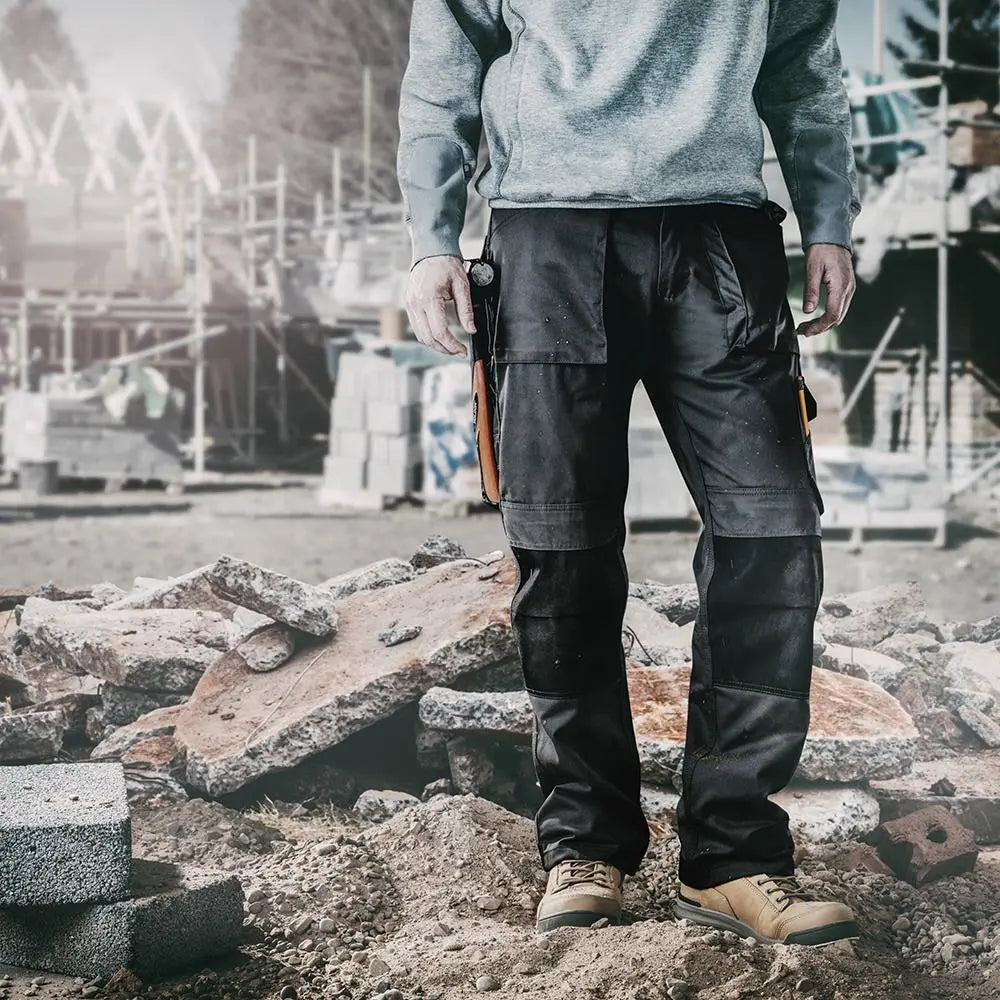 Scruffs Worker Trousers Black - Choose Size  White Rose Tools