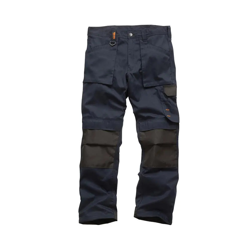 Scruffs Worker Trousers Navy - Choose Size  White Rose Tools