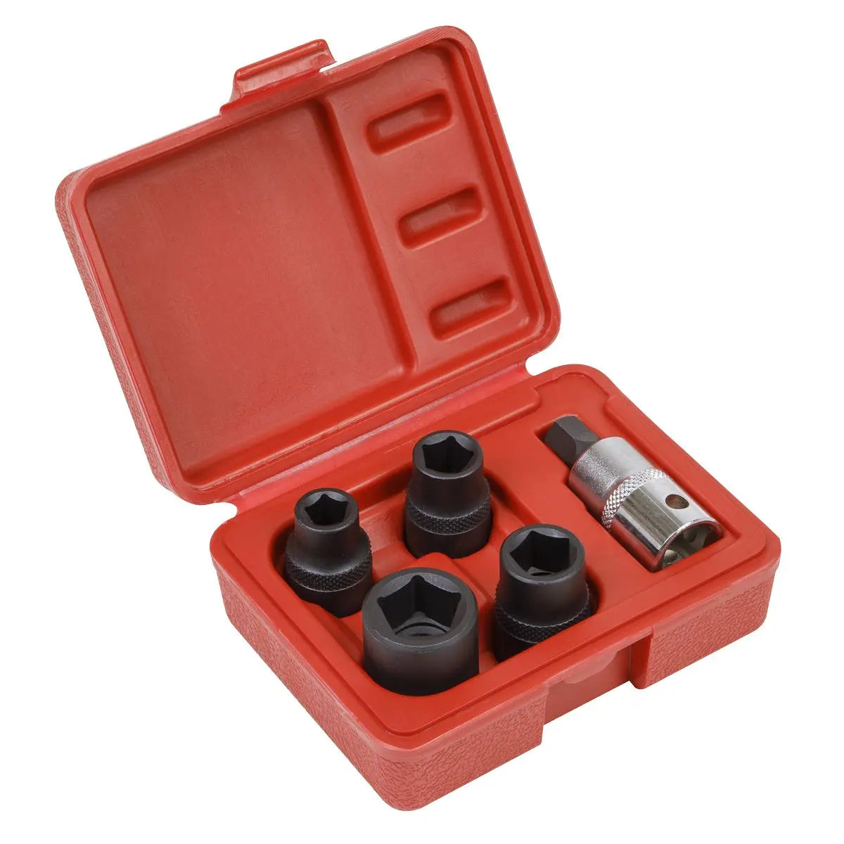 Sealey 1/2" Drive 5 Piece Brake Calliper Socket Set Mechanic Chrome Vanadium Steel 