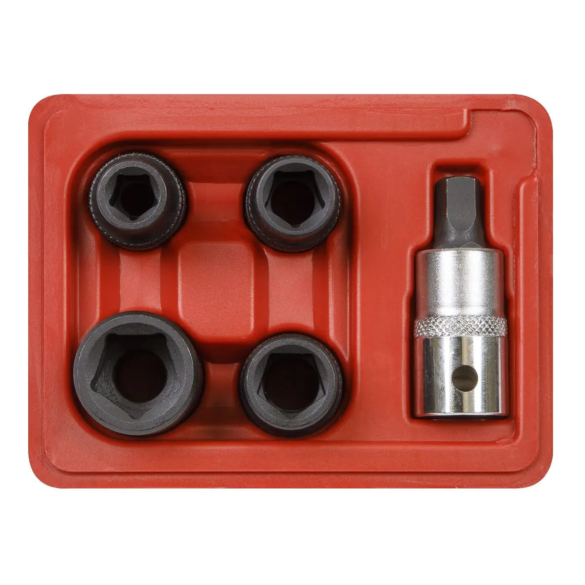 Sealey 1/2" Drive 5 Piece Brake Calliper Socket Set Mechanic Chrome Vanadium Steel 