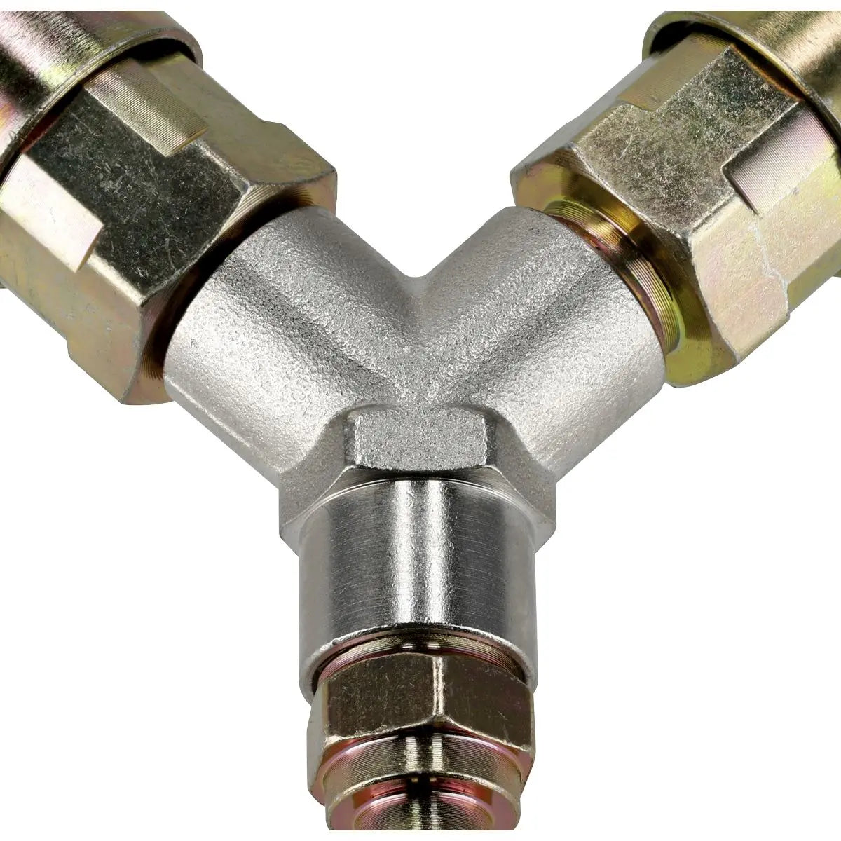 Sealey 1/4" BSP Twin Quick Coupler Y Adaptor Air Line Fitting Connector Splitter 