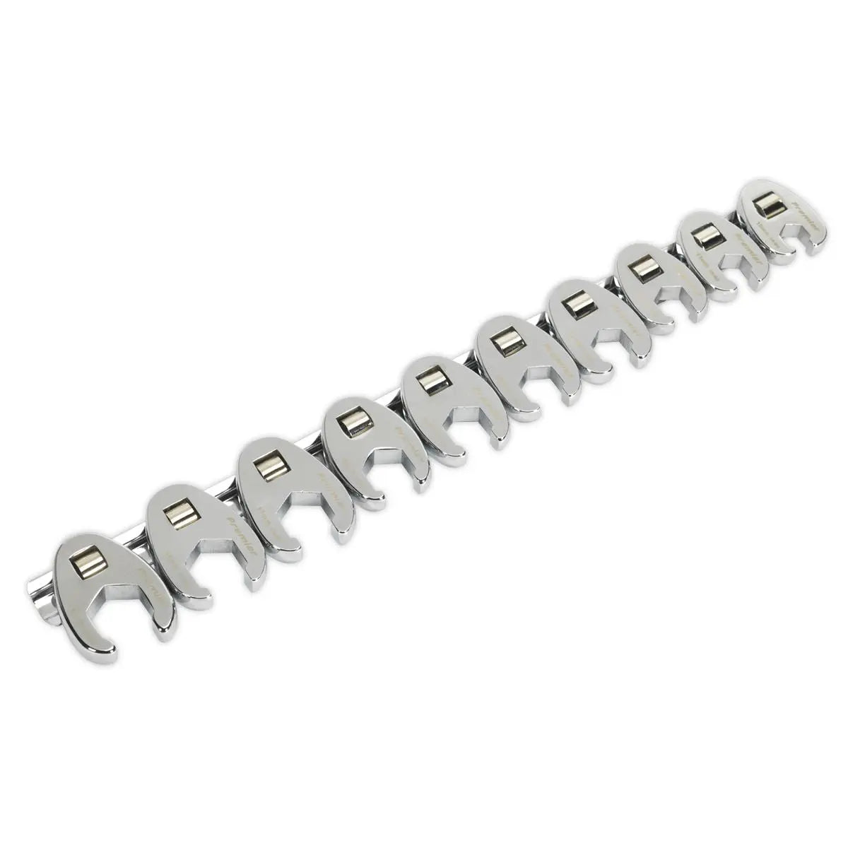 Sealey 10 Piece 3/8" Drive Metric Crow Foot Spanner Set 10-19mm Crows Feet 