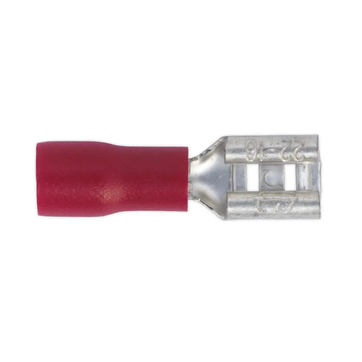 Sealey 100 Pack 4.8mm Red Push On Female Terminal 