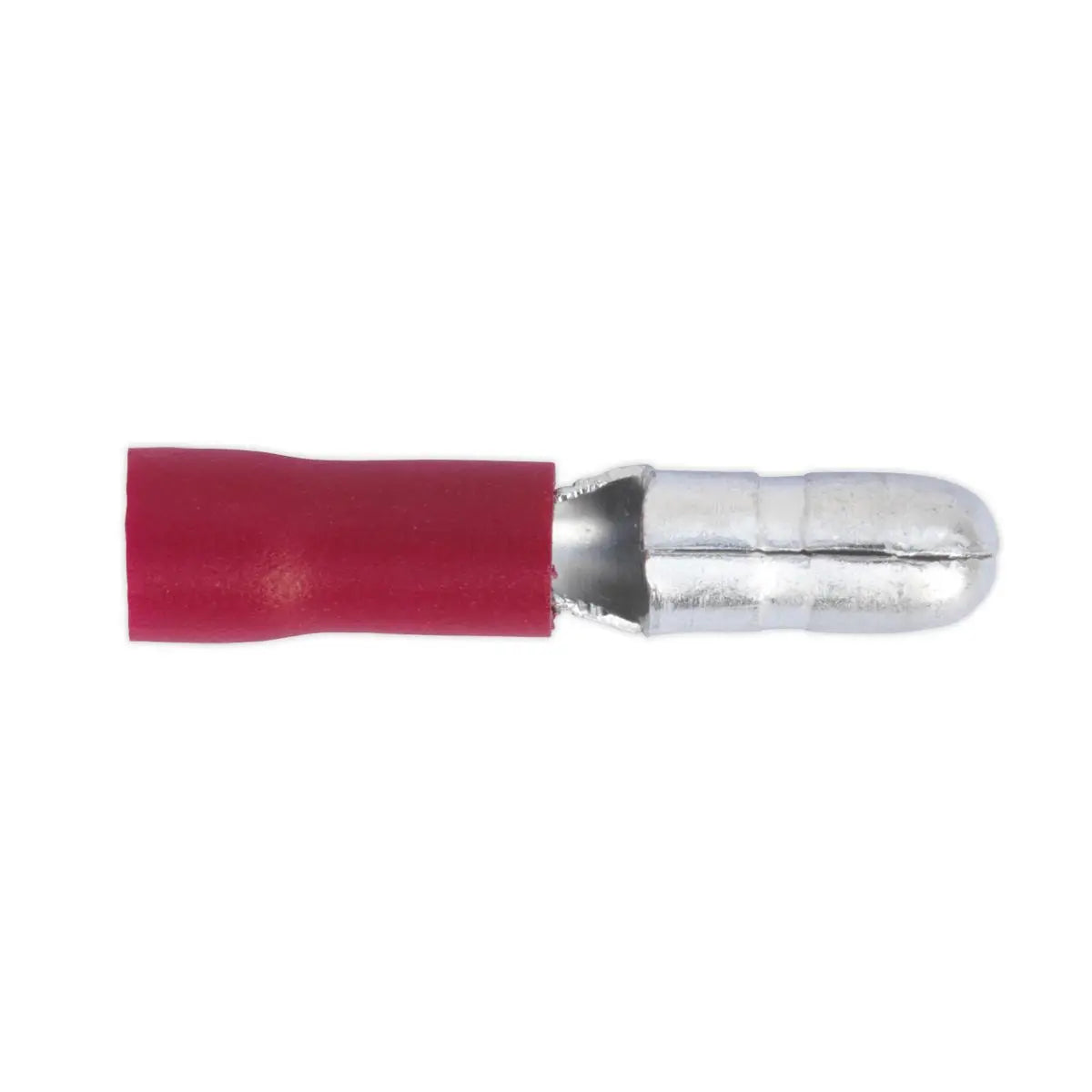 Sealey 100 Pack 4mm Red Male Bullet Terminal 