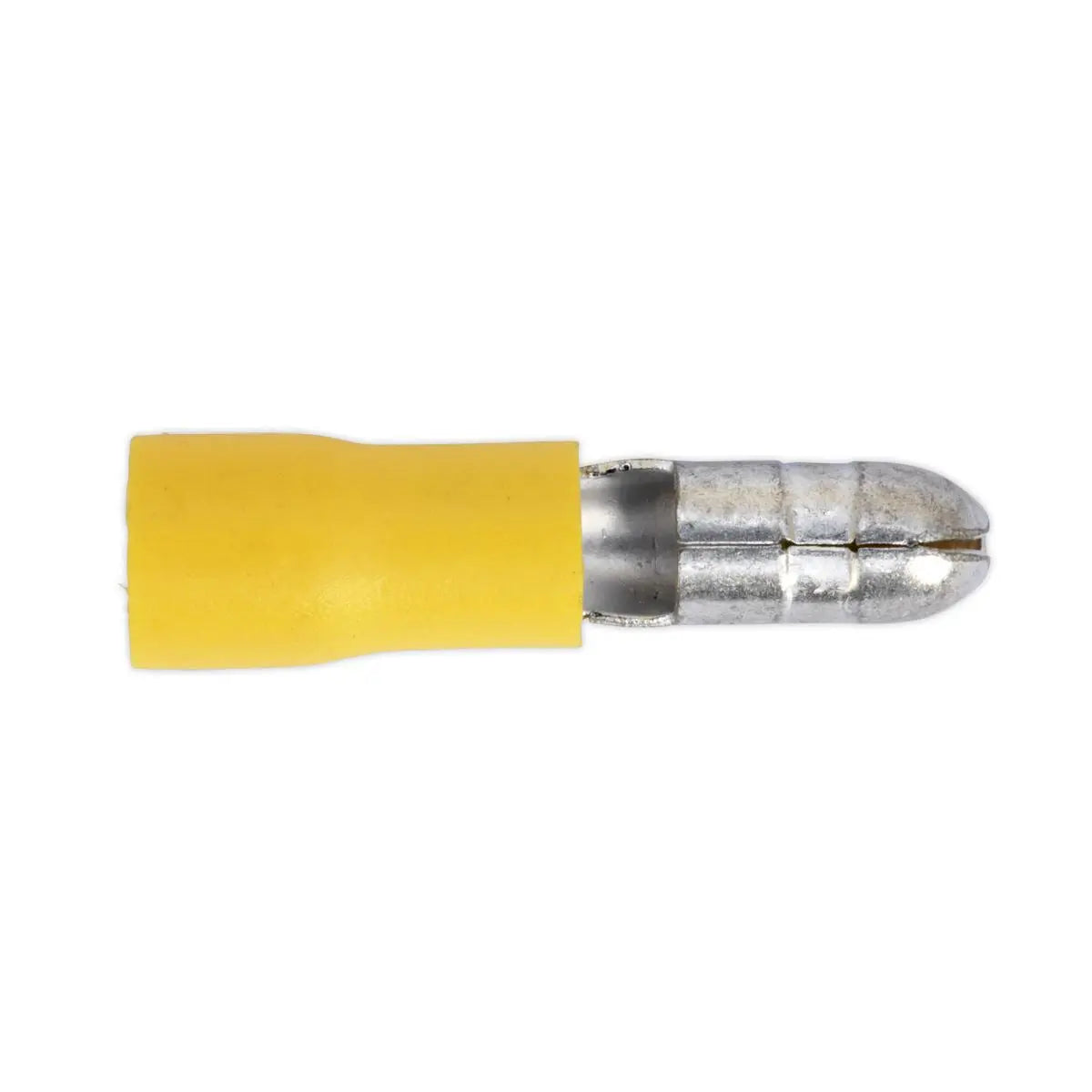 Sealey 100 Pack 5mm Yellow Bullet Terminal 