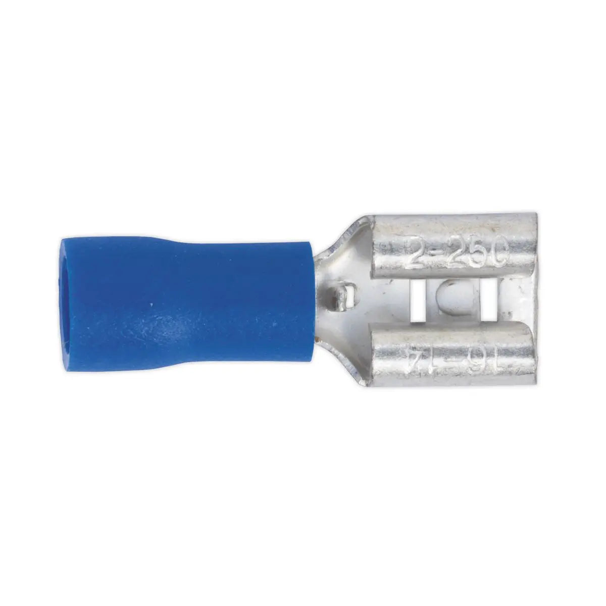 Sealey 100 Pack 6.3mm Blue Push On Female Terminal 