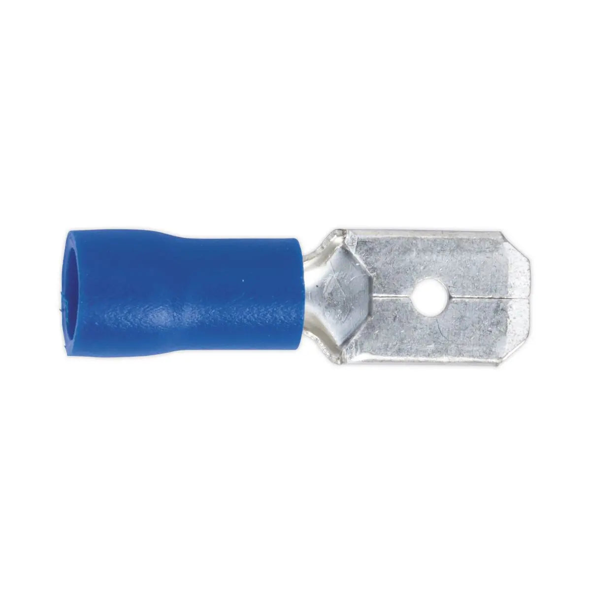 Sealey 100 Pack 6.3mm Blue Push On Male Terminal 