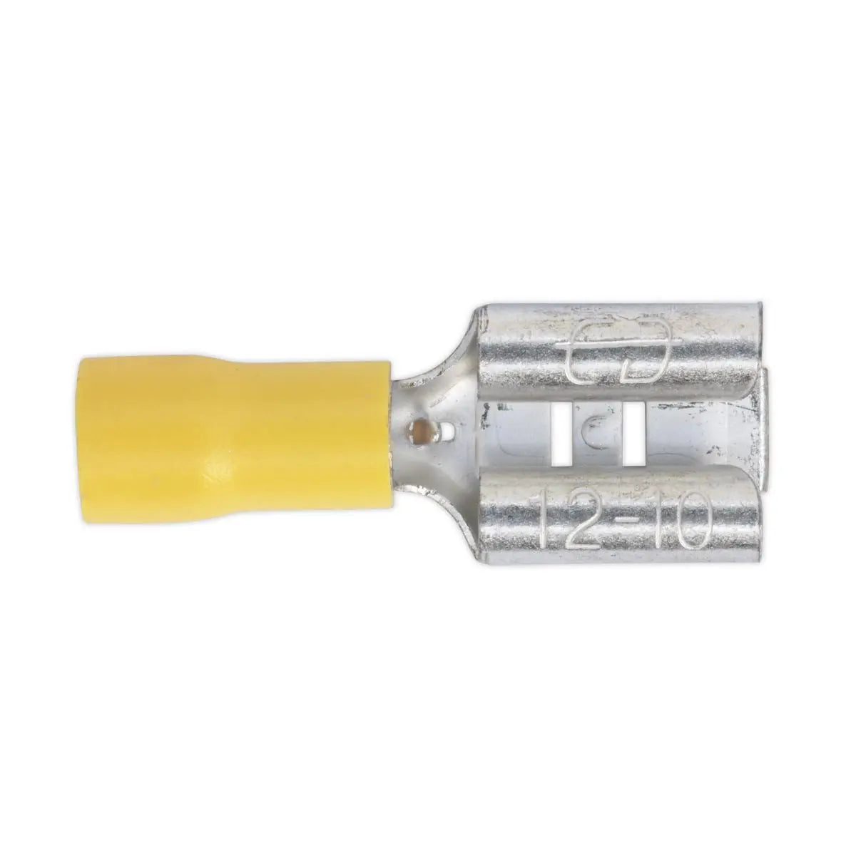 Sealey 100 Pack 9.5mm Yellow Push On Female Terminal 