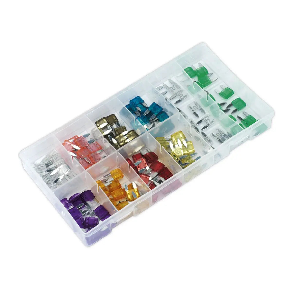 Sealey 100 Piece Mini Automotive Fuse Assortment Car Motorbike Caravan 2-30 Amp 