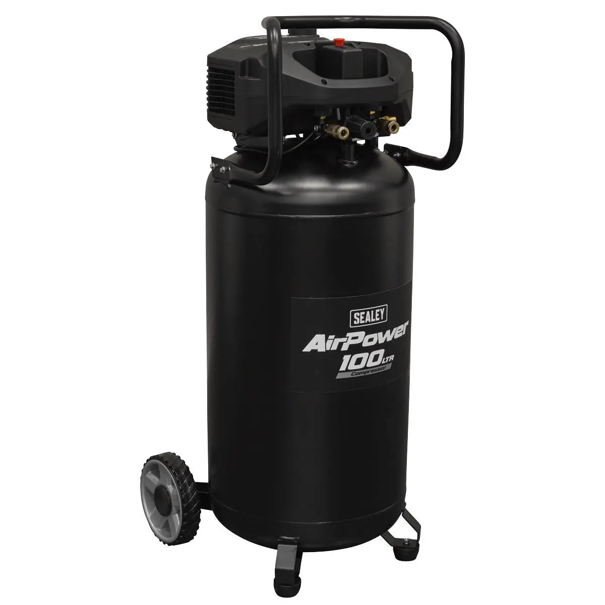 Sealey 100L Oil Free Belt Drive Vertical Compressor 2.5hp  White Rose Tools