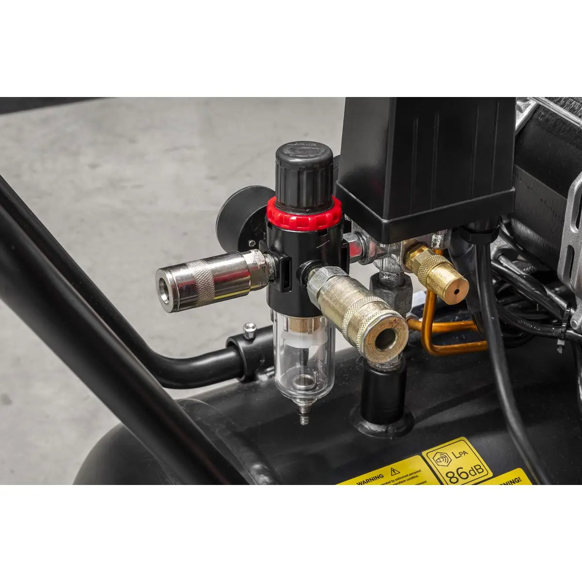 Sealey 100L Oil Free Low Noise Direct Drive Air Compressor 2 x 2hp  White Rose Tools