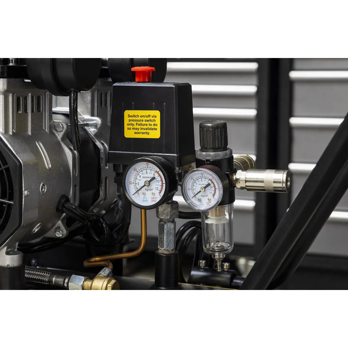 Sealey 100L Oil Free Low Noise Direct Drive Air Compressor 2 x 2hp  White Rose Tools