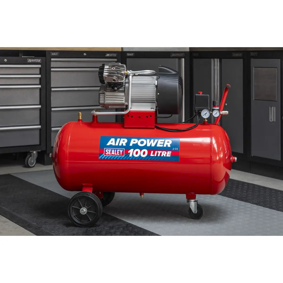 Sealey 100L V-Twin Direct Drive Air Compressor 3hp 