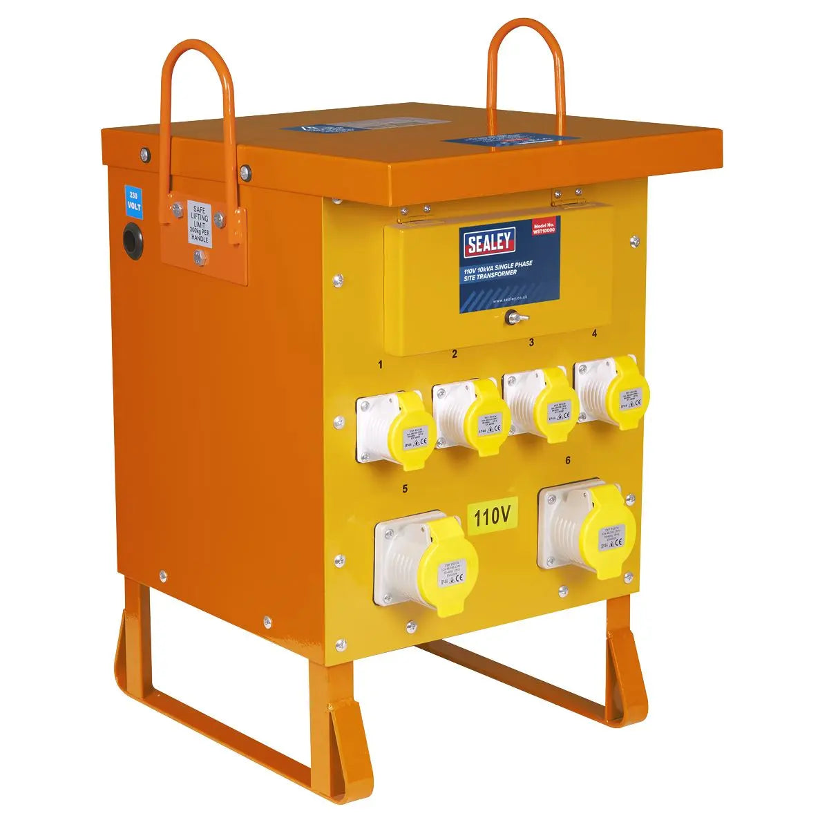 Sealey 110V 10kVA Single Phase Site Transformer 