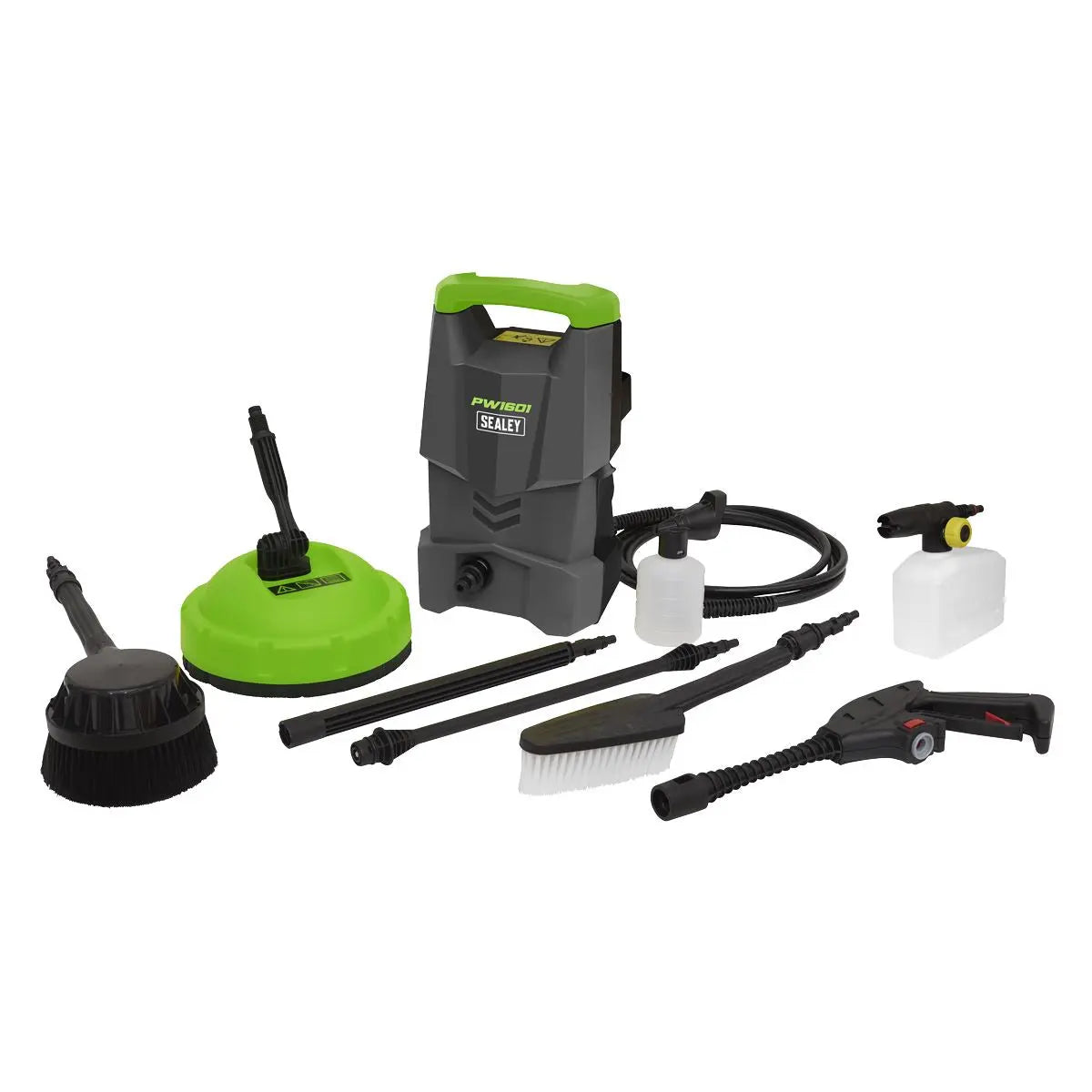 Sealey 110bar Pressure Washer with Snow Foam Sprayer Kit 