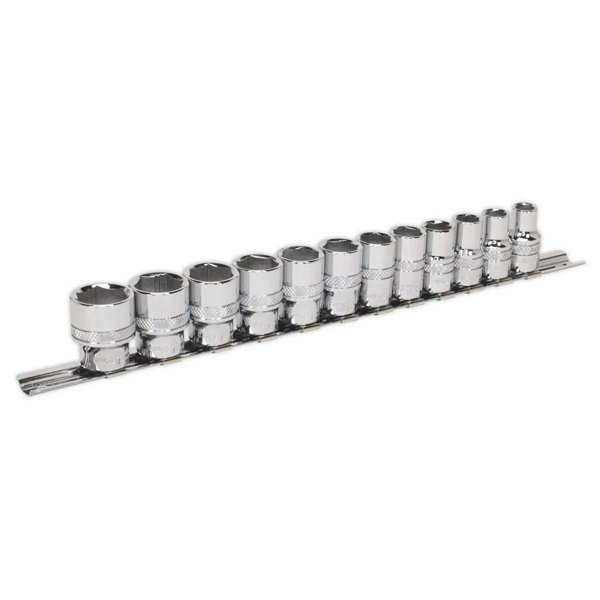 Sealey 12 Piece 3/8" Drive Lock-On Metric Socket Set 8-19mm 