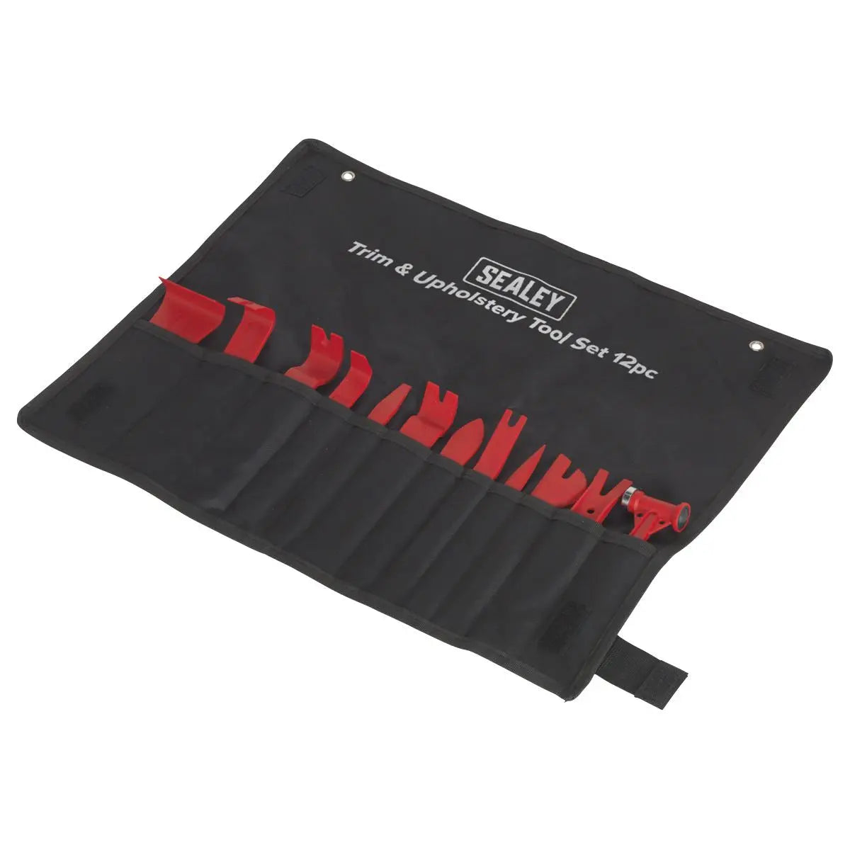 Sealey 12 Piece Trim and Upholstery Tool Set in Tool Roll Trim Hammer Panel Removal 