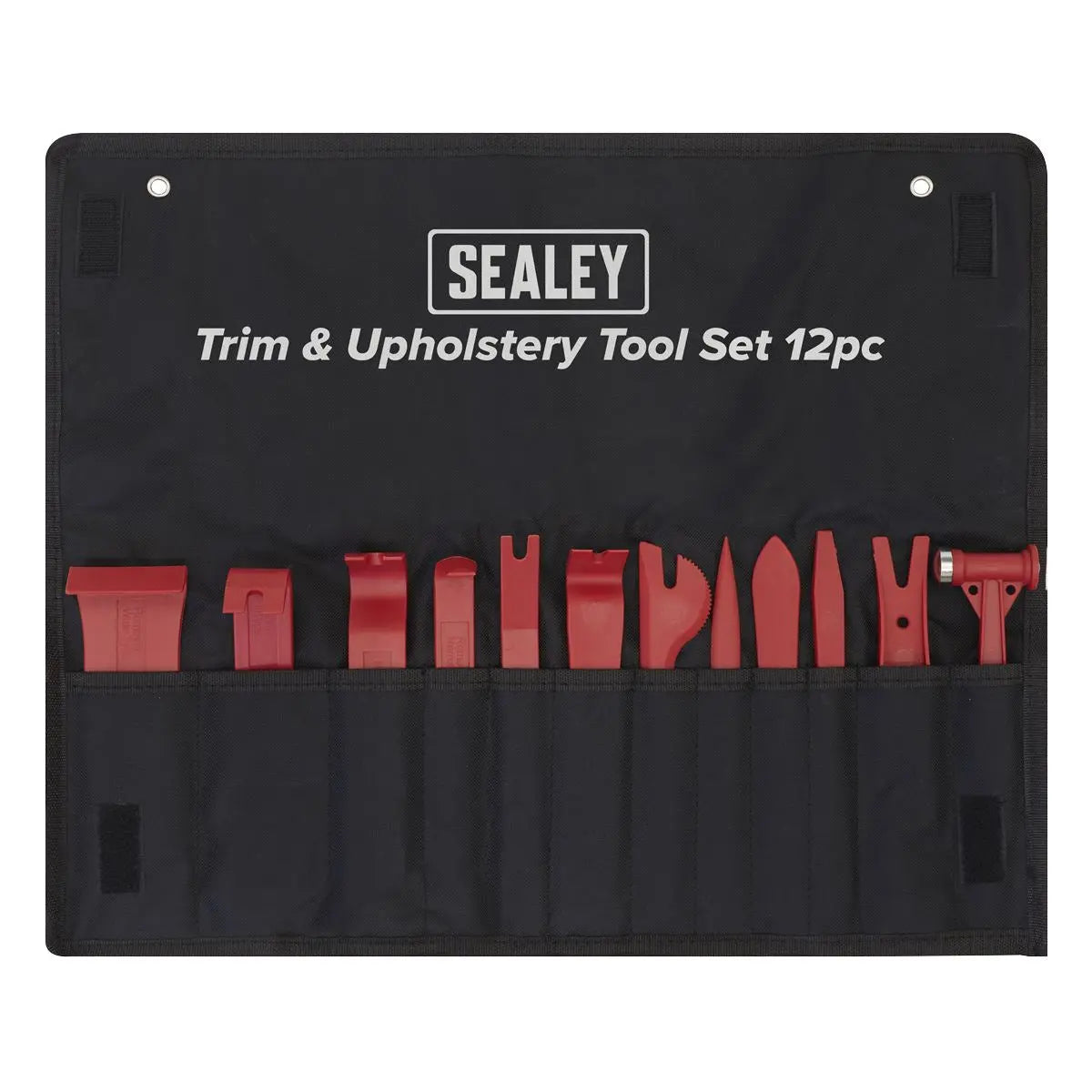 Sealey 12 Piece Trim and Upholstery Tool Set in Tool Roll Trim Hammer Panel Removal 
