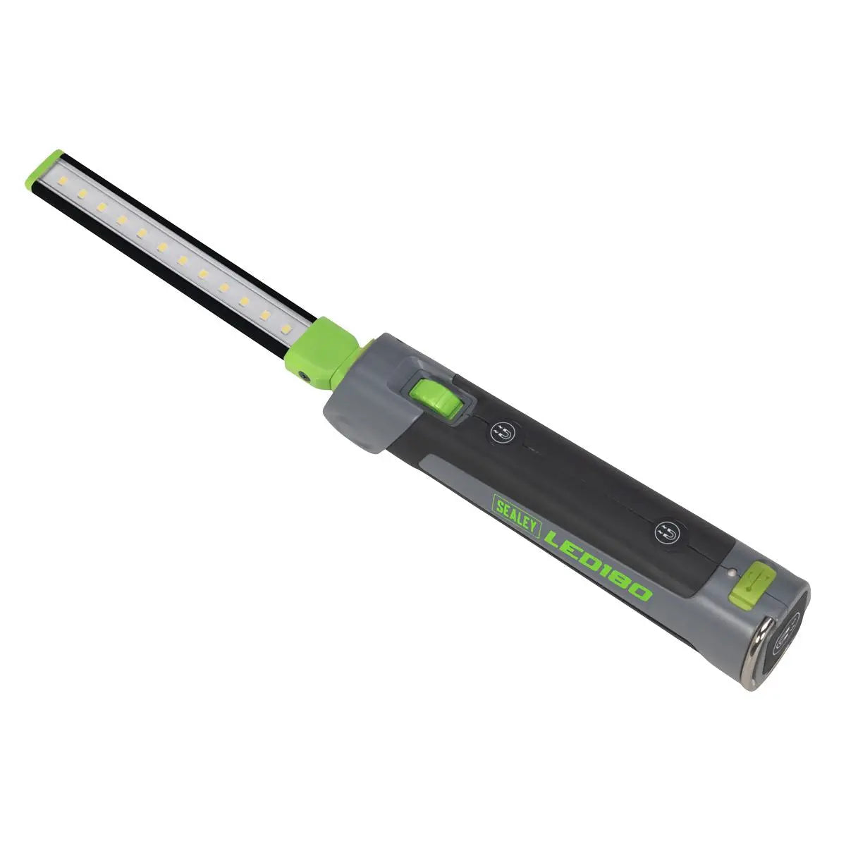 Sealey 12 SMD LED + 1W LED Rechargeable Slim Inspection Lamp Magnetic Base 400 Lumens 