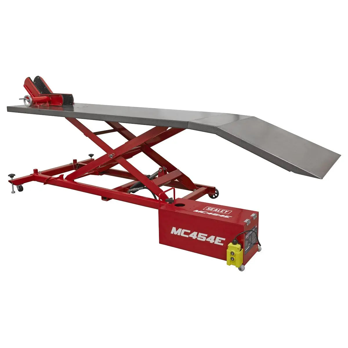 Sealey 12V Electro/Hydraulic Motorcycle Lift 450kg Capacity  White Rose Tools