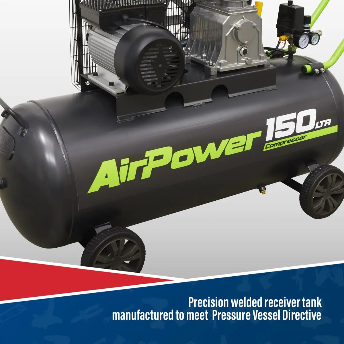 Sealey 150L Belt Drive Air Compressor 3hp 