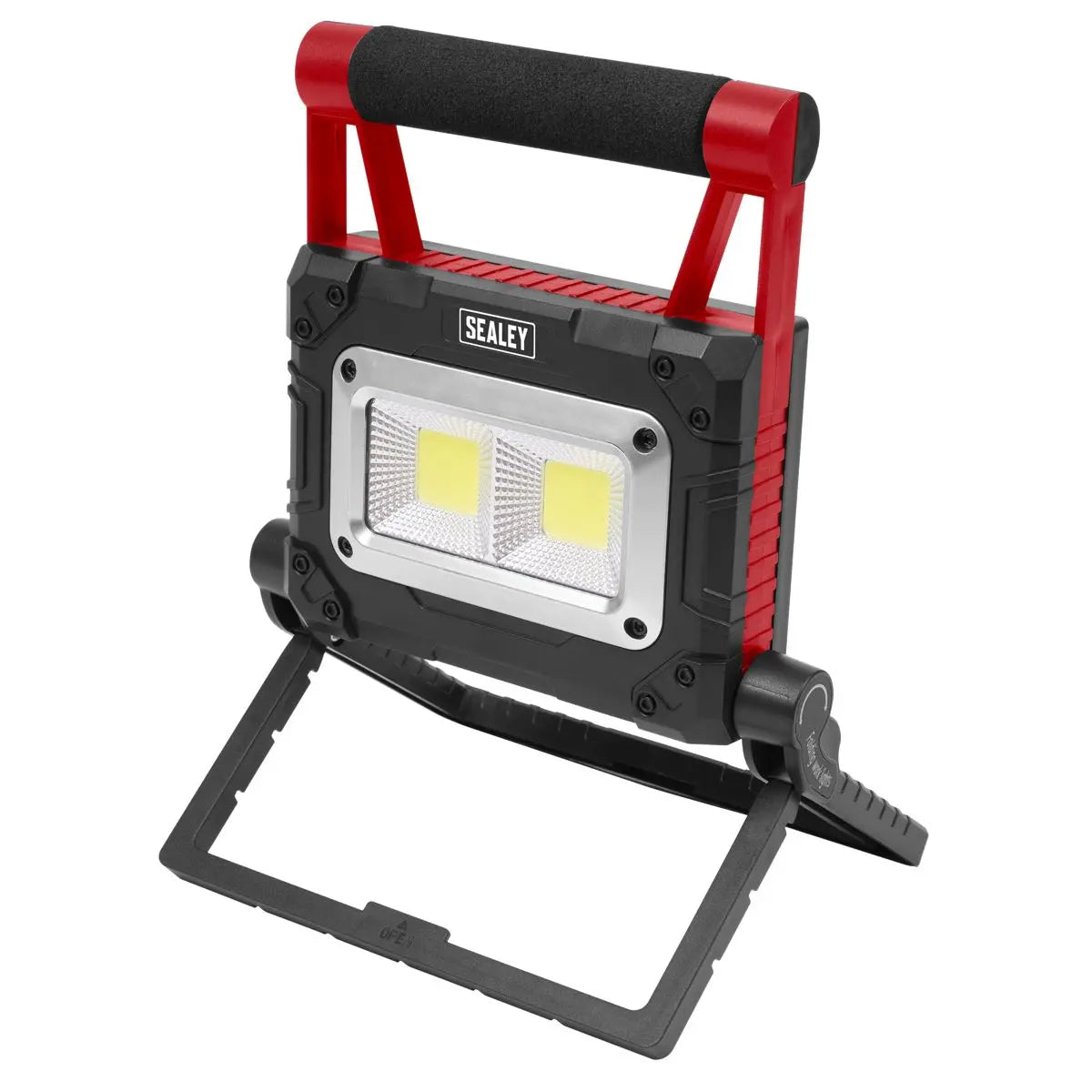 Sealey 15W COB LED Solar Powered Rechargeable Portable Floodlight  White Rose Tools