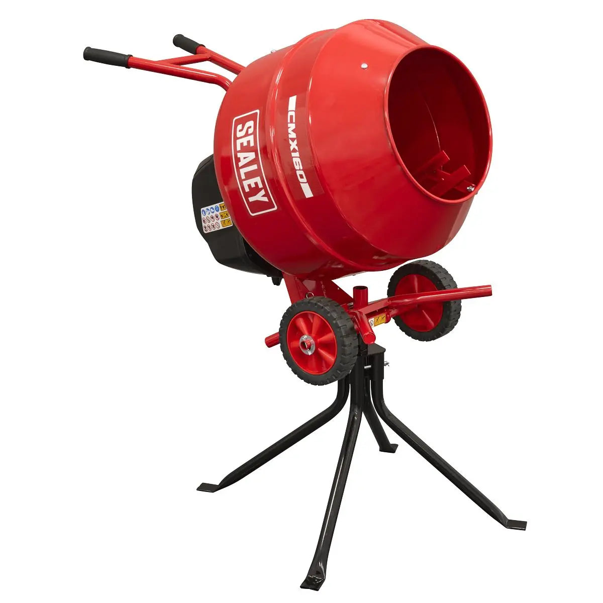 Sealey 160L Cement Mixer with Stand 650W  White Rose Tools