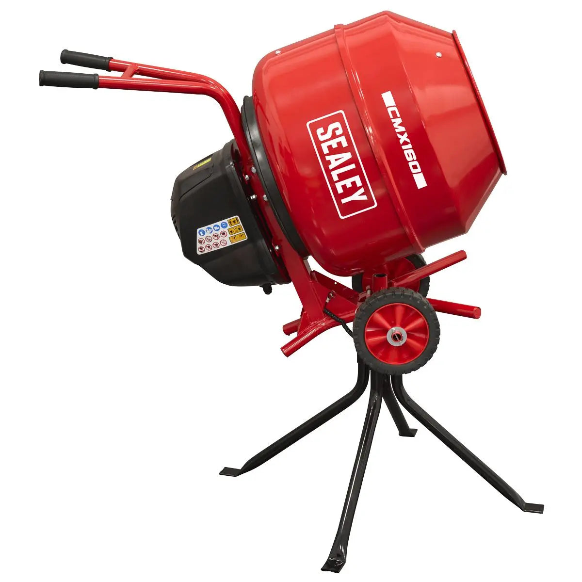 Sealey 160L Cement Mixer with Stand 650W  White Rose Tools