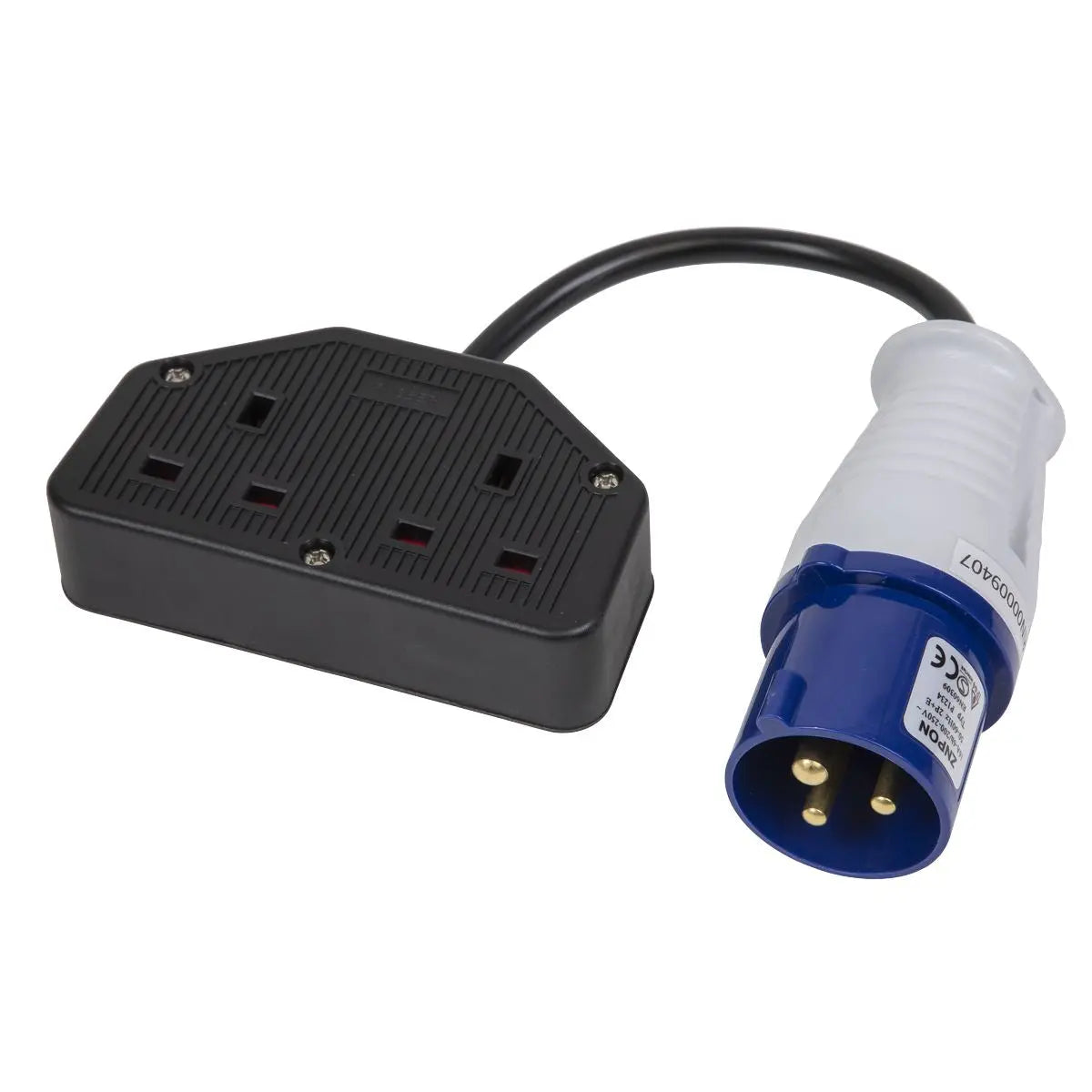 Sealey 16A/13A Twin Trailing Socket & Cable Set 