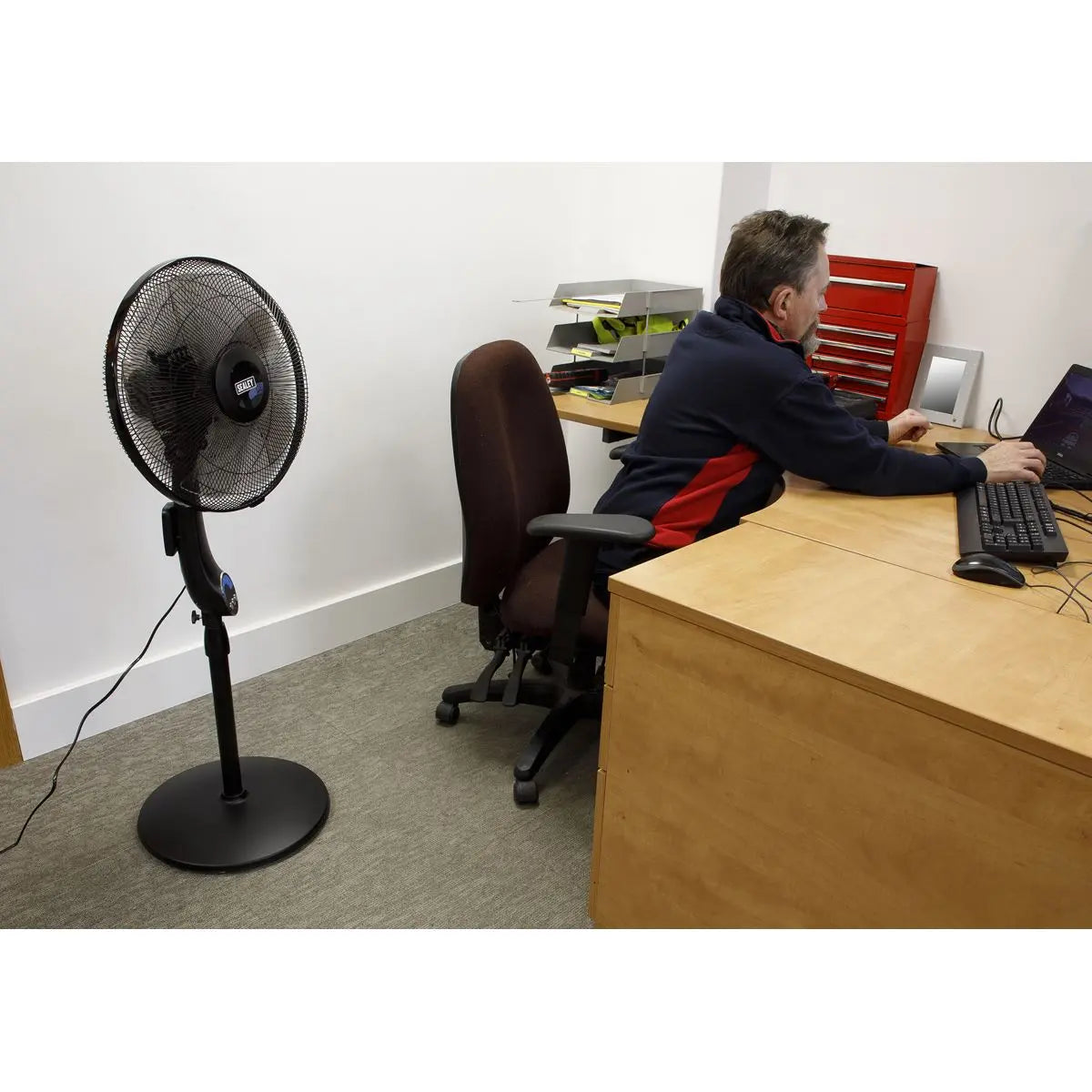 Sealey 16" Quiet High Performance Oscillating Pedestal Fan 
